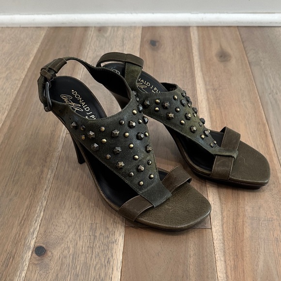 Donald J. Pliner Olive Studded Heels sandals - Picture 2 of 7